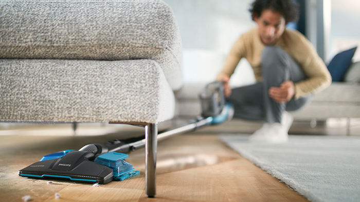 Nettoyage d’un sol stratifié