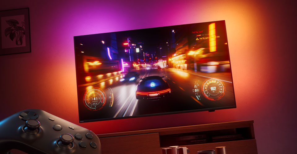 KI-Technologie unterstützt das Spielerlebnis auf Ambilight-Fernsehern